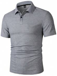 Manfinity Homme Men's Polo Shirt For Summer Daily Wear (Random Cut) - Light Grey - View 6