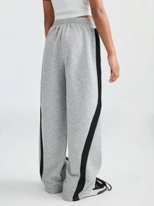 SHEIN Quần áo thun cho bé gái tuổi teen Quần áo trở lại trường Quần áo Đồ họa Mommy And Me Cổ điển Kpop Y2k Quần dài ống rộng màu xám Quần nỉ bóng đá/bóng chuyền Lễ Tạ ơn Trang phục Halloween Quần nỉ Giáng sinh Mùa xuân/Thu/Đông - Nhiều màu - Xem 6