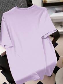GraphicGems Tween Girl Retro American Style Purple Butterfly Design T-Shirt, mangas curtas, moda verão confortável e desleixada