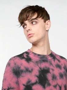 Manfinity Roghcode Men's Random Printed Short Sleeve Knit Top - Multicolor - View 9