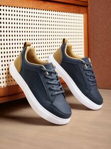 Mujer Zapatillas de skate de dos tonos con cordón delantero casual deportivo exterior