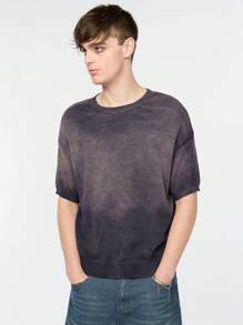 Chillumni Men's Solid Color Basic Short Sleeve Knit Top For Daily Wear - Multicolor - View 5