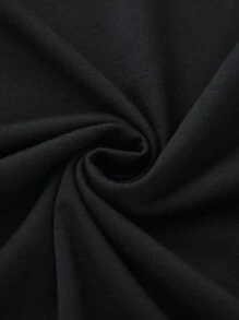 SHEIN Baby Boy Casual Simple Letter Slogan Printed Short Sleeve T-Shirt, Summer - Black - View 4