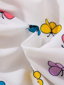 Baby Girl Butterfly Printed Dress, Cute One-Piece Outfit