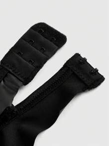 ROMWE Goth PU Bat Shaped Lingerie Set - Black - View 4