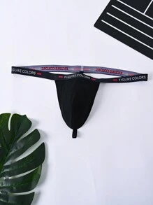 SHEIN DrisQ 男性彈性柔軟與性感黑色T型後三角褲內褲，低腰及夜店選擇 - 彩色 - 查看 6