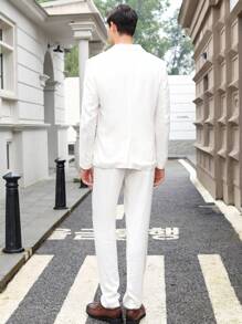 Manfinity VCAY Chaqueta de traje de negocio tejida para hombres, adecuada para las temporadas de primavera y otoño