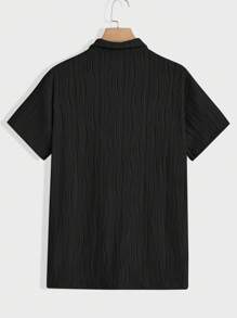 OTTIMOZO 針織短袖襯衫和束口短褲套裝 - 黑色 - 查看 9