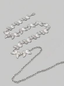 ROMWE 1pc Women Butterfly Decor Chain Belt Christmas - Black - View 5