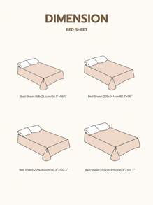[100% Cotton]1pc Soft & Gentle Flat Sheet, All-Season Comfort And Breathable