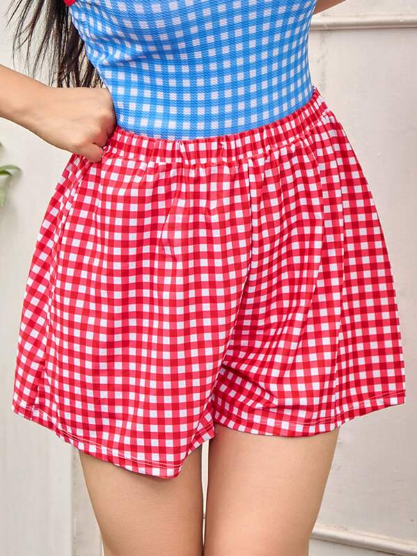Women's Simple Daily Plaid Printed Cover Up Summer