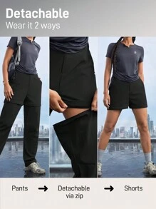 In My Nature Abbigliamento Outdoor Per Donne: Pantaloni Lunghi Due in Uno Staccabili per Campeggio, Escursioni e Spostamenti Quotidiani