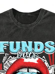 Studio Chunk Artist 男士街头风格印花背心，适合春夏季日常穿着、节日、新年、度假、节日 - 黑色 - 查看 3