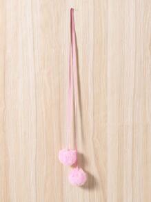 Tween Girls Hooded Sleeveless  Padded Coat With Fur Collar And Waist Drawstring - Pink - View 7