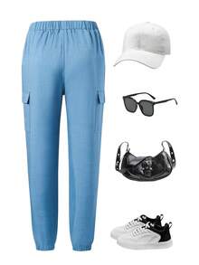 Tween Boy Solid Flap Pocket Side Tumbler Goggles - Blue - View 2