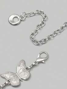ROMWE 1pc Women Butterfly Decor Chain Belt Christmas - Black - View 6