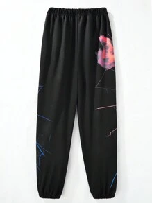 SHEIN Teen Boy Fashionable Digital Print Joggers Sweatpants, For Halloween Party