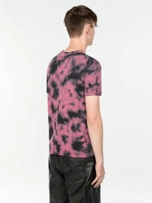 Manfinity Roghcode Men's Random Printed Short Sleeve Knit Top - Multicolor - View 8