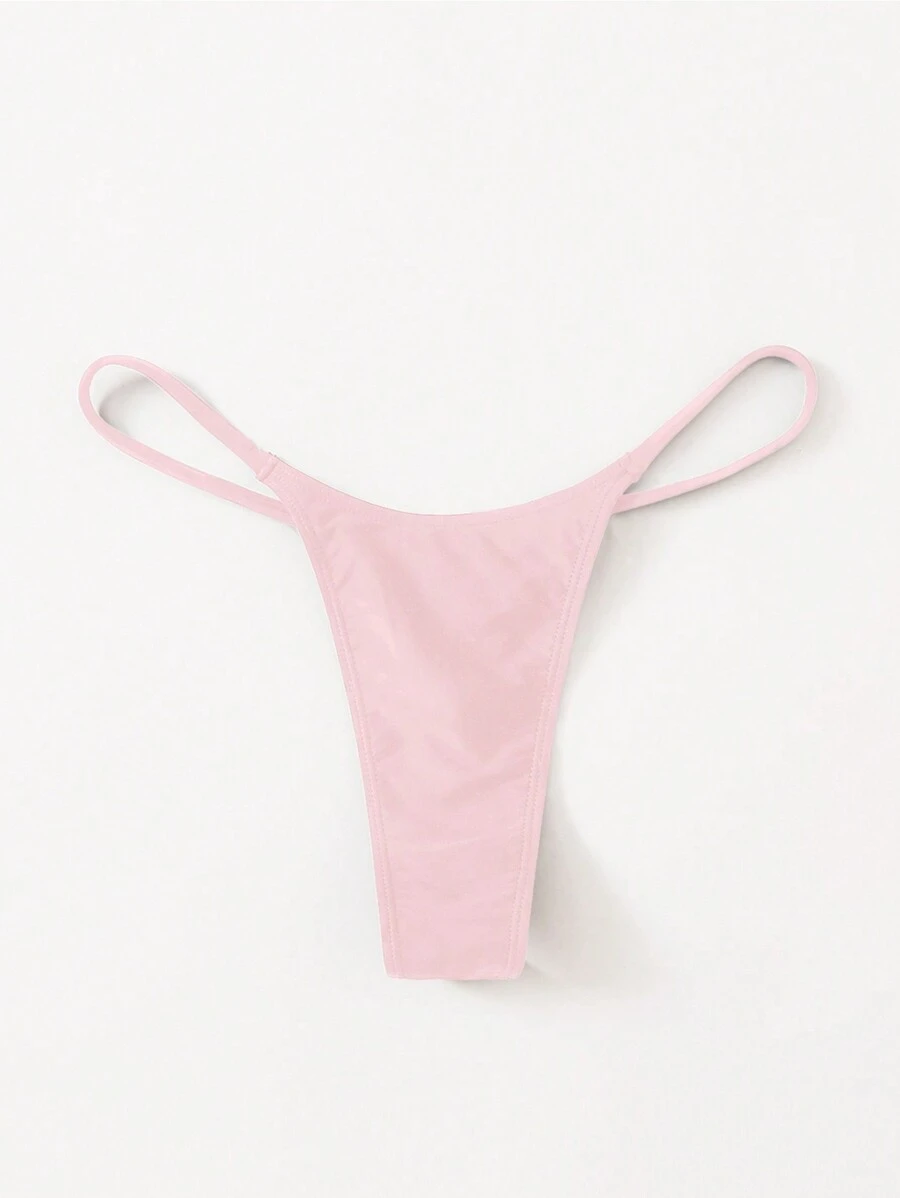 Swim Basics 夏季簡約平口比基尼下著 - 粉色 - 查看 1
