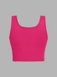 SHEIN EZwear 3 chiếc áo ba lỗ bó sát siêu ngắn dành cho nữ, thích hợp cho mùa hè - Nhiều màu - Xem 11