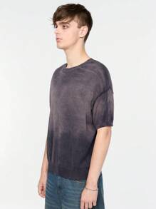 Chillumni Men's Solid Color Basic Short Sleeve Knit Top For Daily Wear - Multicolor - View 3