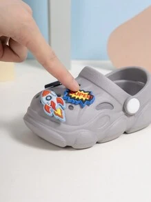 Fashion Baby Summer Cartoon Decorated Casual Outdoor Sandals, Beach Shoes - Grey - View 6