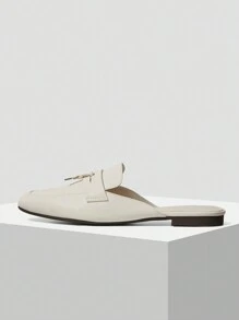 MOTF PREMIUM ROUND TOE COMFORTABLE SIMPLE APRICOT WOMEN'S FLAT SHOES, FOR NEW YEAR HOLIDAY, SPRING SHOES SPRING BREAK EASTER FOR CHRISTMAS - White - View 3