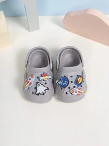 Fashion Baby Summer Cartoon Decorated Casual Outdoor Sandals, Beach Shoes - Grey - View 4