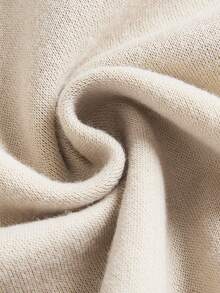 Muchica 杏色針織女款印花運動連帽衫套裝 - 杏色 - 查看 5