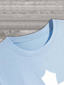 Manfinity LEGND Men Letter Graphic Tee & Pants - Multicolor - View 5