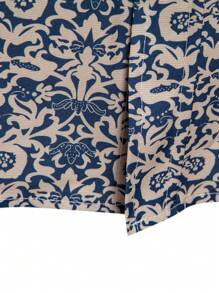 SHEIN Manfinity Mode Camisa de manga larga con estampado de vides retro exquisito y lujoso para eventos formales de negocios y fiestas, otoño - Multicolor - Ver 7