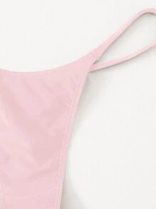 Swim Basics 夏季簡約平口比基尼下著 - 粉色 - 查看 4