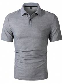 Manfinity Homme Men's Polo Shirt For Summer Daily Wear (Random Cut) - Light Grey - View 5