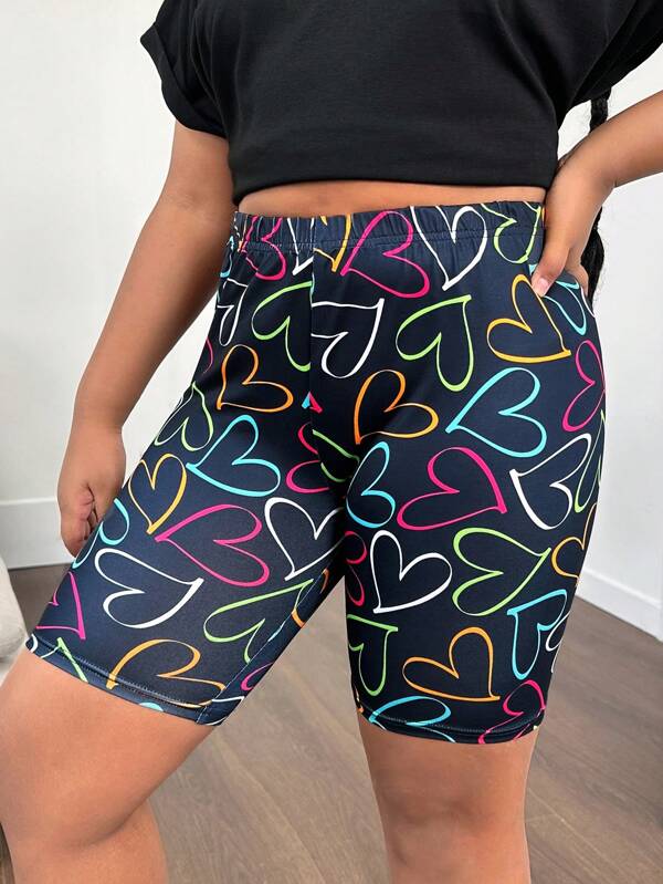SHEIN Gestrickte Freizeitshorts für Tween Mädchen, Übergröße, Frühling/Sommer