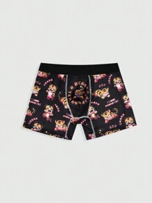 Men's Cartoon Animal Printed Boxer Shorts - Multicolor - View 3