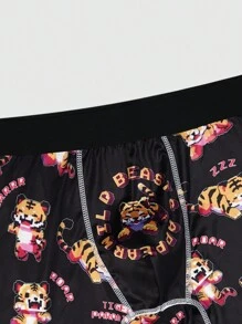 Men's Cartoon Animal Printed Boxer Shorts - Multicolor - View 4