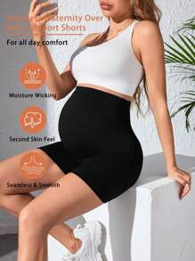 SHEIN Shorts de yoga sin costuras para maternidad para deportes