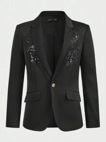Manfinity AFTRDRK Solid Color Woven Casual Suit Jacket And Pants Set - Multicolor - View 9