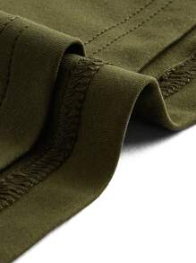 SHEIN BASICS Casual Solid Knit V-Neck Front Pocket Cami Jumpsuit, For Maternity, Pregnancy Clothes