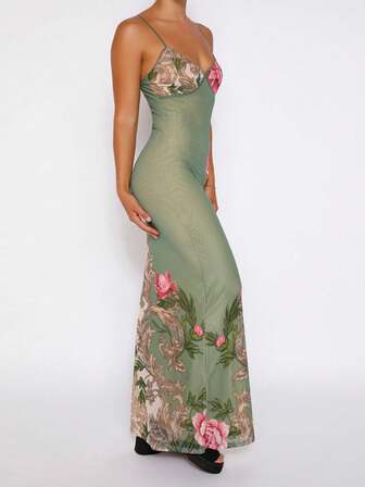 WOWDARK Women's Floral Print Sleeveless Casual Vacation Dress, Summer