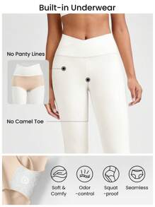 GLOWMODE 28" Federweiche, hohe Stretch Crossover Leggings mit integrierten Shorts, Buttersoft, geeignet für Yoga und tägliche Anwendungen mit geringer Belastung