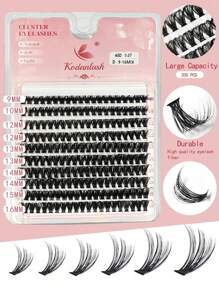 200 extensiones de pestañas individuales rizadas de 0.472 in/0.551 in/0.630 in, grupos de pestañas mixtas, mechones de alargamiento naturales y suaves, pestañas para agrandar doble ojo, adecuadas para maquillaje diario o fiestas de excursión,pestañas pestans extensiones de pestañas - Negro - Ver 3