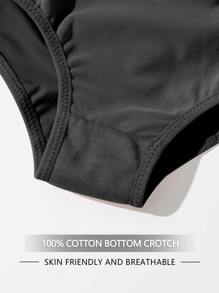 Panty moldeador de gancho y ojo para mujer en color sólido