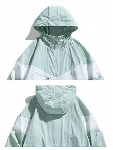 Women Sunscreen Jacket, Summer Thin Breathable Loose Couple Sun Protection Clothing - Green - View 5