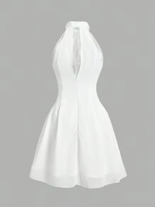 SHEIN MOD White Ribbon Bow Romantic Summer Dress Formal Dresses Wedding Bridesmaid Dress Old Money Style - White - View 2