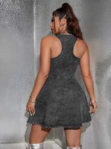 SHEIN Tall CURVE Plus Size Women's Black Denim Thick Strap Midi Dress Summer Vacation Outfits Woman 90s Clothes Spring Outfits For Women Y2k Clothes Cowgirl Outfits For Women Rave Spring Break Outfits Going Out Outfits Streetwear 2000s Style Gyaru Bachelorette Outfits Date Night Dress Women Concert Outfit Women Going Out Outfits Beach Outfits For Woman Boho Ibiza Fits Festival Outfits For Women
