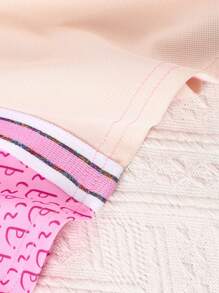 Vestido Casual de Manga Curta com Colarinho Polo para Meninas Jovens