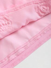 EgrlEra Solid Floral Appliques Crop Tube Top & Skirt Y2K Outfit  - Pink - View 6