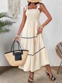 Chiquease Elegant Black Lace Contrast Bodycon Dress - White - View 1