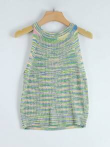 Vintage Dopamine Sweet Spicy Sweater Vest - Multicolor - View 2